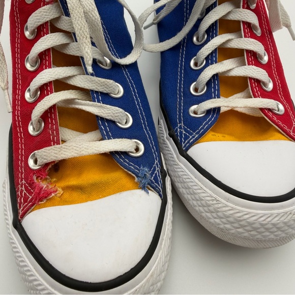 Converse Totally Thrashed Chuck Taylor All Star Hi Enamel Red Mens 8 Womens 10 - Picture 6 of 12